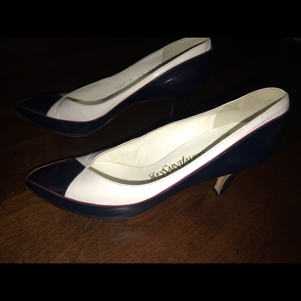 Vintage Authentic YSL Pumps 7-1/2 Narrow - Picture 3 of 10
